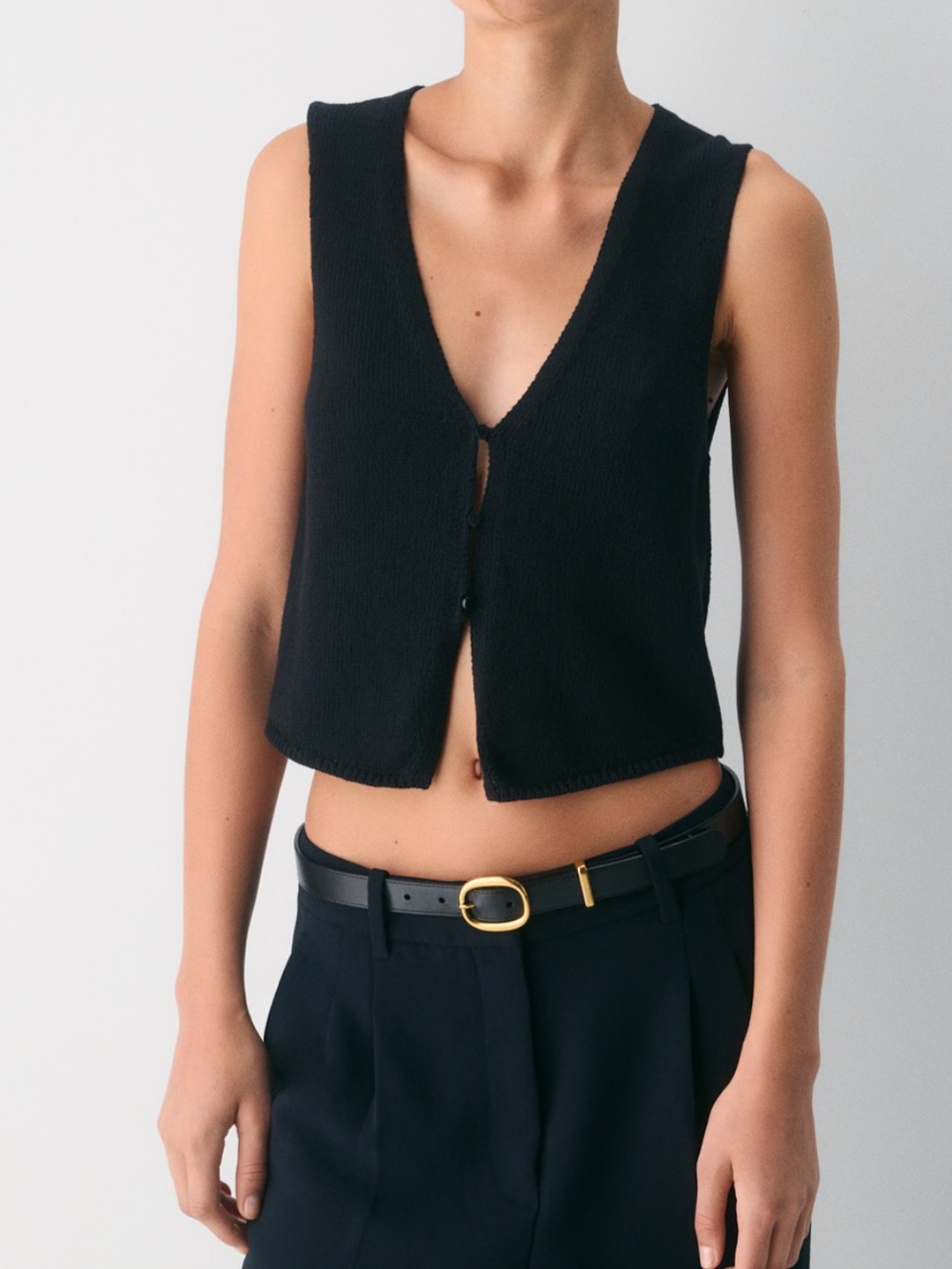 Wilfred Black Sleeveless Basque Sweater Vest